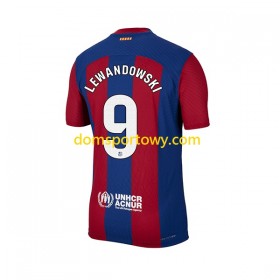 Koszulka FC Barcelona Robert Lewandowski 9 Domowe Koszulki Piłkarskie 2023-2024 Krótki Rękaw